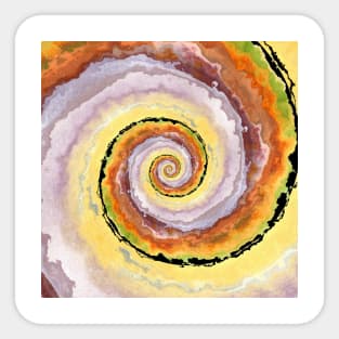 Watercolor Desert Landscape Abstract Sticker